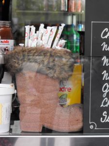 A boot full of straws! Of course!