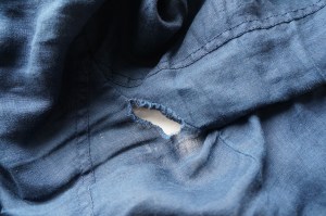 Hole in blazer