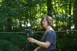 Kait testing the pulley