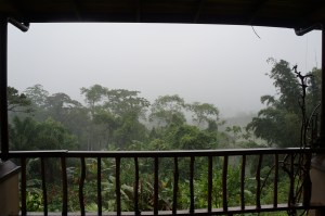 Rain from the balcony