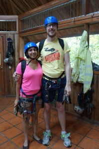 The two of us before ziplining
