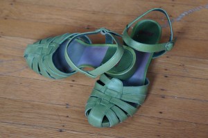Green sandals