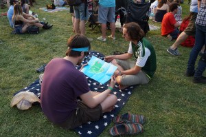 Nate and Cam on the blanket