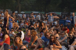 Bright lip in a crowd