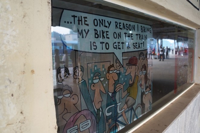 The only reason I bring my bike on the train is to get a seat!