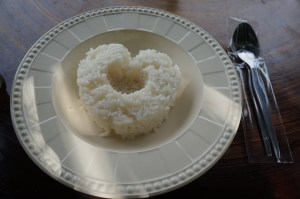 Heart-shaped rice