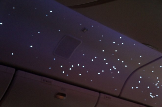 Starlight from the cabin ceiling