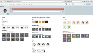 Avatar Customization Screen