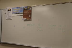Typical CS classroom white board